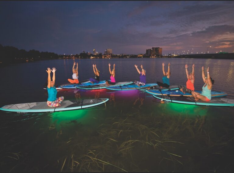 The Neon Night Glow paddle experience with Epic Paddle Adventures CREDIT Epic Paddle Adventures